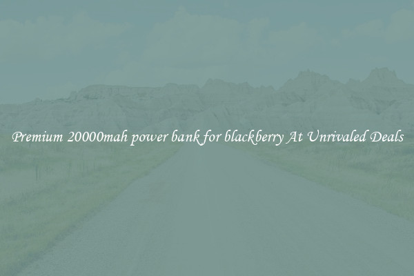 Premium 20000mah power bank for blackberry At Unrivaled Deals