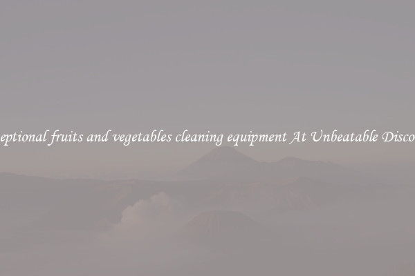 Exceptional fruits and vegetables cleaning equipment At Unbeatable Discounts