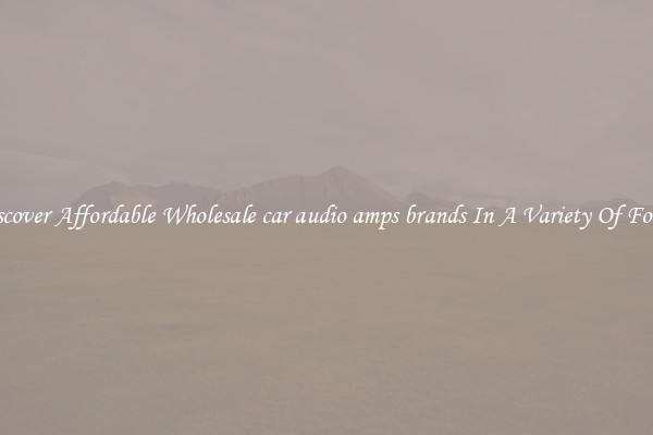 Discover Affordable Wholesale car audio amps brands In A Variety Of Forms