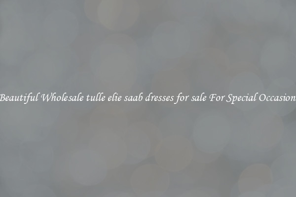 Beautiful Wholesale tulle elie saab dresses for sale For Special Occasions