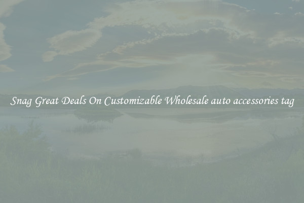 Snag Great Deals On Customizable Wholesale auto accessories tag