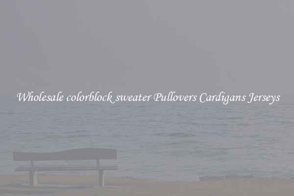 Wholesale colorblock sweater Pullovers Cardigans Jerseys