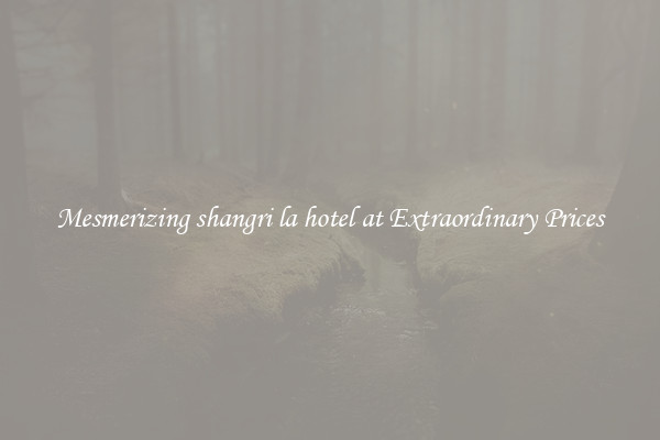 Mesmerizing shangri la hotel at Extraordinary Prices