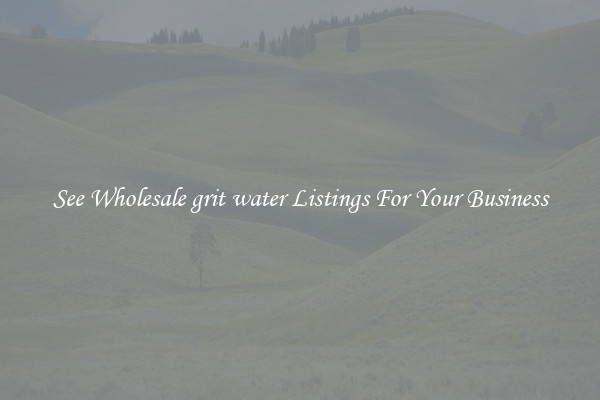 See Wholesale grit water Listings For Your Business
