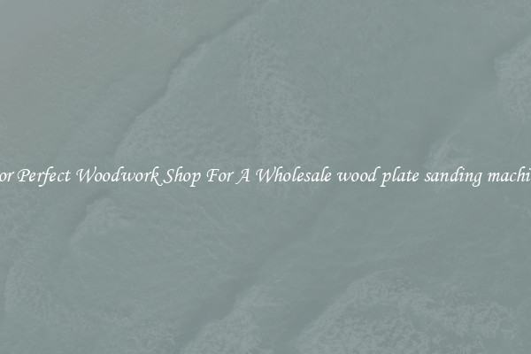 For Perfect Woodwork Shop For A Wholesale wood plate sanding machine