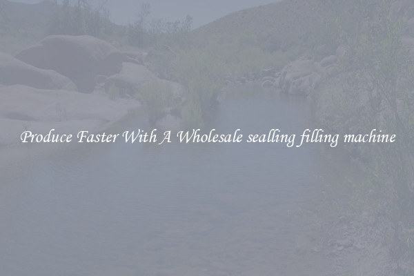 Produce Faster With A Wholesale sealling filling machine