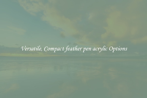 Versatile, Compact feather pen acrylic Options