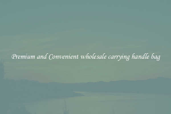 Premium and Convenient wholesale carrying handle bag