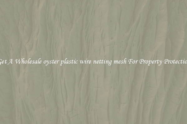 Get A Wholesale oyster plastic wire netting mesh For Property Protection