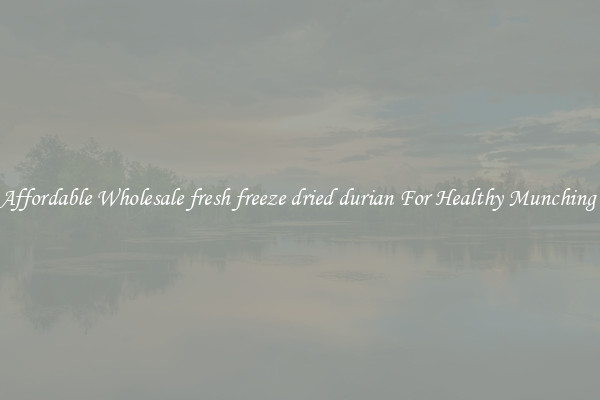 Affordable Wholesale fresh freeze dried durian For Healthy Munching 